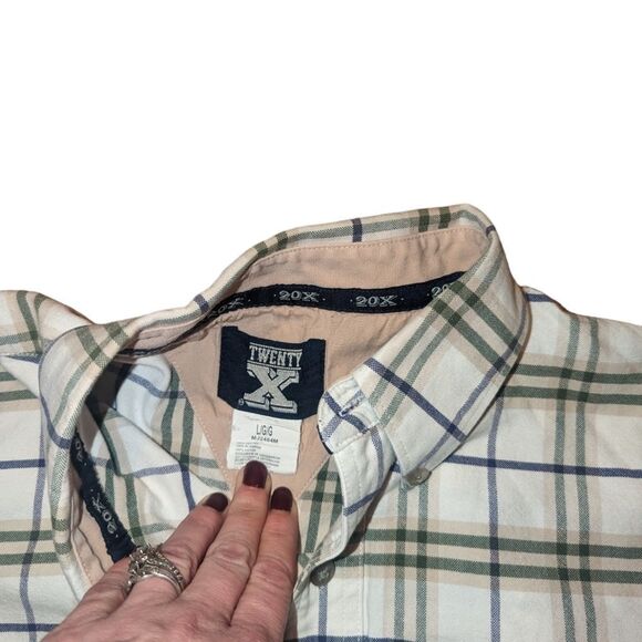 🛍️ MENS 20X SIZE LARGE SHORT SLEEVE BITTON UP COLLARED SHIRT - Picture 3 of 3